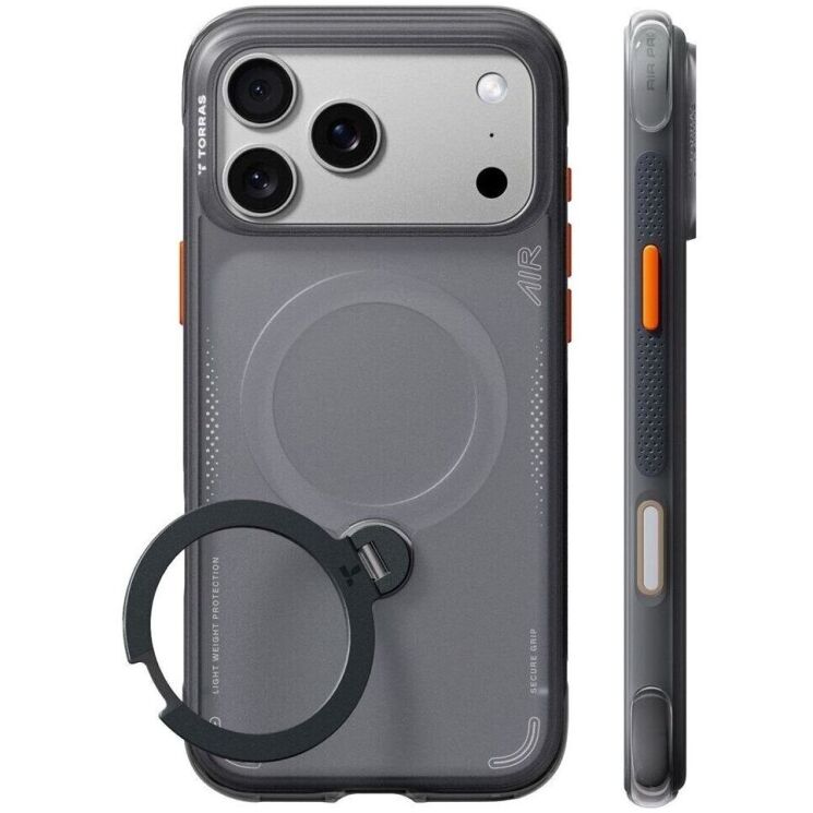 Защитный чехол TORRAS Ostand Q3 Air для Apple iPhone 18 Pro Max - Black: фото 1 из 8