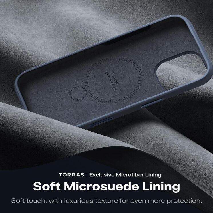 Захисний чохол TORRAS Ostand Q3 Silicone (with MagSafe) для iPhone 17 - White: фото 8 з 8