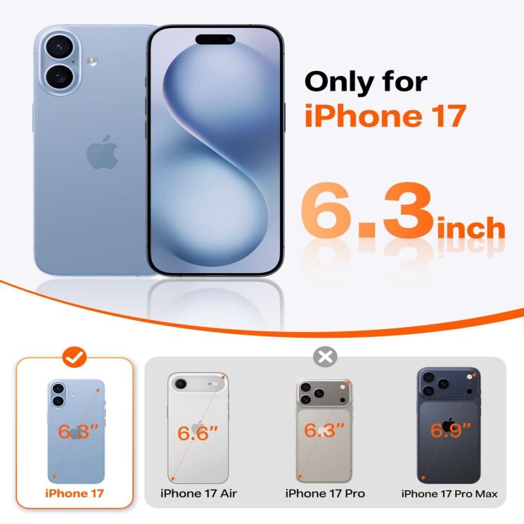 Захисний чохол TORRAS Ostand Q3 Silicone (with MagSafe) для iPhone 17 - White: фото 5 з 8