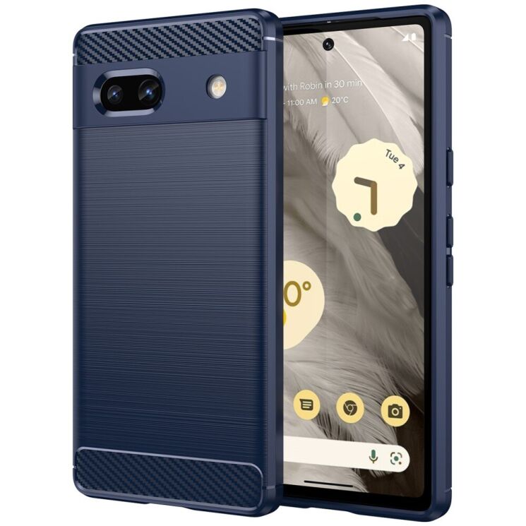 Защитный чехол UniCase Carbon для Google Pixel 7a - Blue: фото 1 из 8