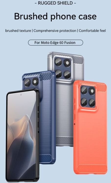 Защитный чехол UniCase Carbon для Motorola Edge 60 / Edge 60 Fusion - Black: фото 9 из 12
