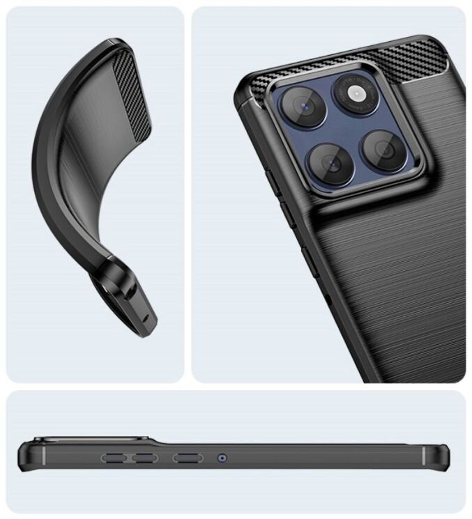 Защитный чехол UniCase Carbon для Motorola Edge 60 / Edge 60 Fusion - Black: фото 12 из 12