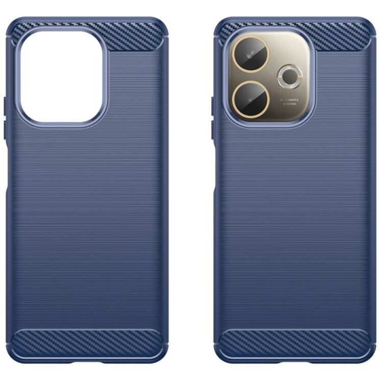 Защитный чехол UniCase Carbon для Oppo A5 Pro (4G/5G) - Blue: фото 2 из 11