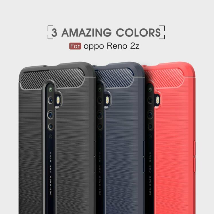 Защитный чехол UniCase Carbon для OPPO Reno 2Z - Black: фото 9 из 9