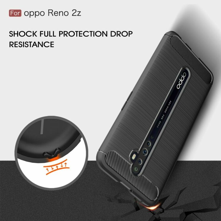 Защитный чехол UniCase Carbon для OPPO Reno 2Z - Black: фото 6 из 9