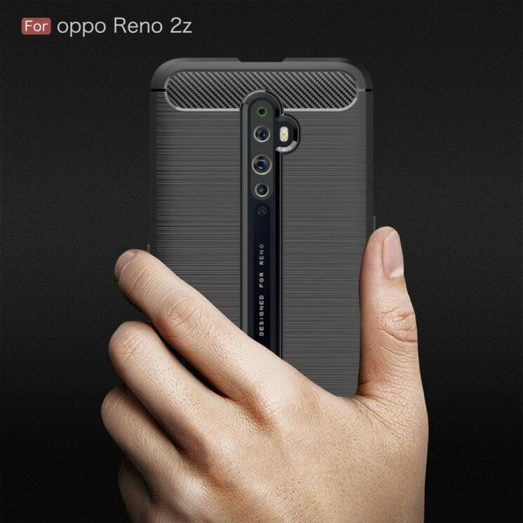 Защитный чехол UniCase Carbon для OPPO Reno 2Z - Black: фото 8 из 9