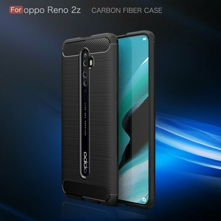Защитный чехол UniCase Carbon для OPPO Reno 2Z - Black: фото 2 из 9