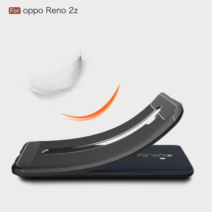 Защитный чехол UniCase Carbon для OPPO Reno 2Z - Black: фото 7 из 9