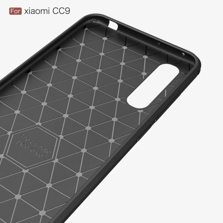 Силиконовый (TPU) чехол UniCase Carbon для Xiaomi Mi CC9 / Mi 9 Lite - Black: фото 6 из 10
