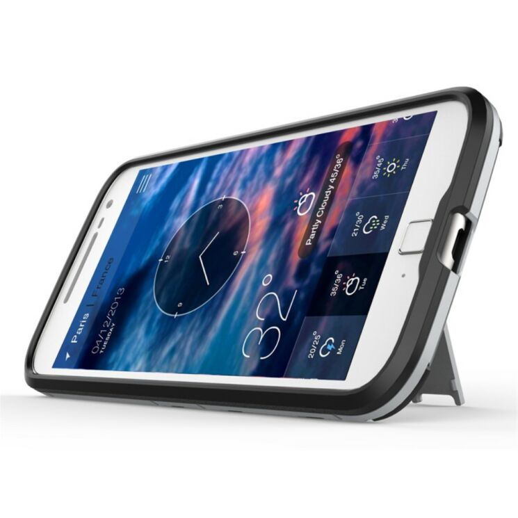 Защитный чехол UniCase Hybrid для Motorola Moto G4/G4 Plus - Silver: фото 3 из 7