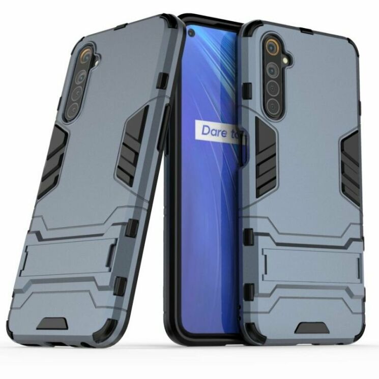 Захисний чохол UniCase Hybrid для Realme 6 - Blue: фото 1 з 8