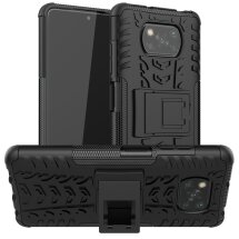 Защитный чехол UniCase Hybrid X для Xiaomi Poco X3 / Poco X3 Pro - All Black: фото 1 из 19