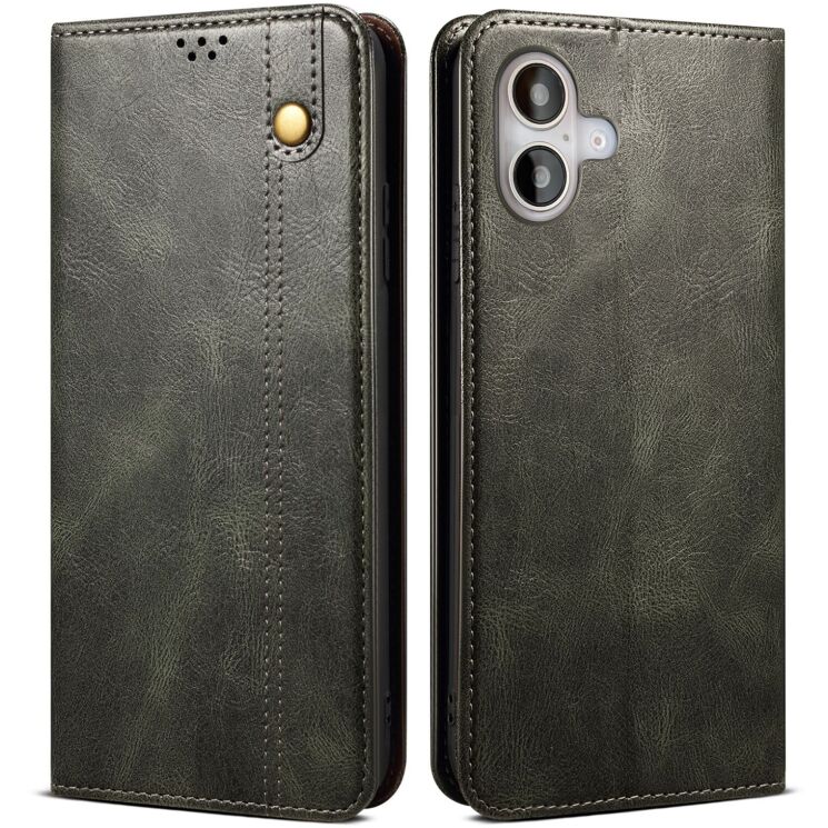 Захисний чохол UniCase Leather Wallet для Apple iPhone 17 - Green: фото 1 з 10