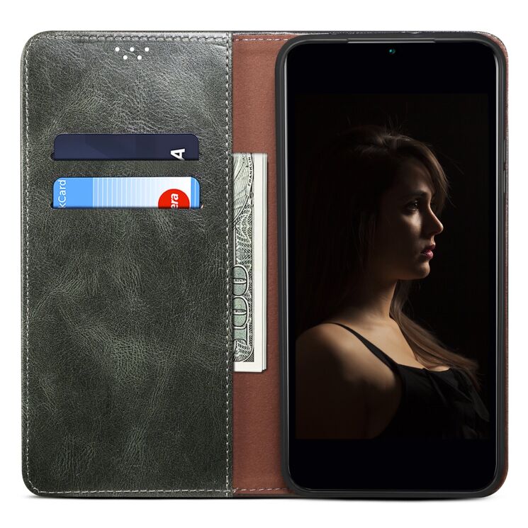 Захисний чохол UniCase Leather Wallet для Apple iPhone 17 - Green: фото 2 з 10