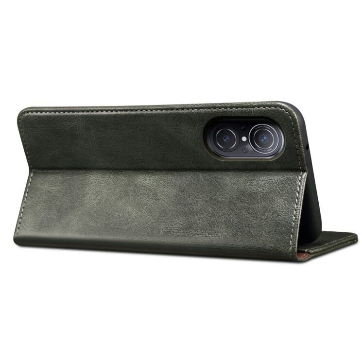 Чехол-книжка с кармашками UniCase Leather Wallet для Huawei Nova 9 SE - Green: фото 8 из 10