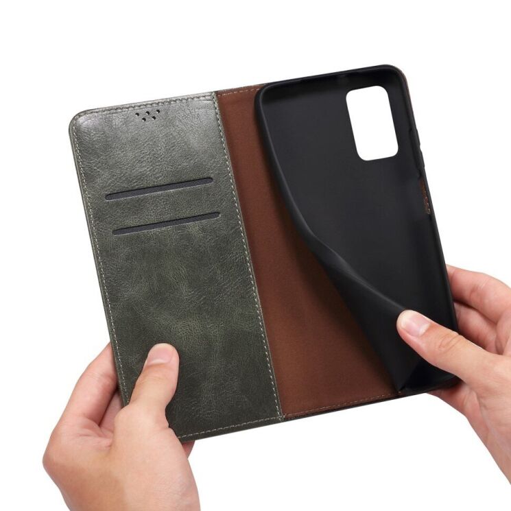 Чехол-книжка с кармашками UniCase Leather Wallet для Huawei Nova 9 SE - Green: фото 10 из 10