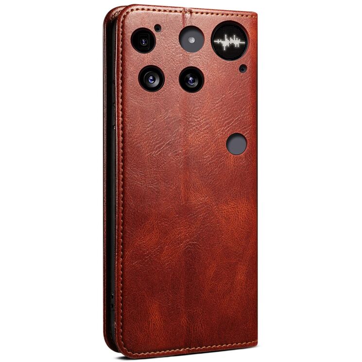 Защитный чехол UniCase Leather Wallet для Nothing Phone (3) - Brown: фото 6 из 8