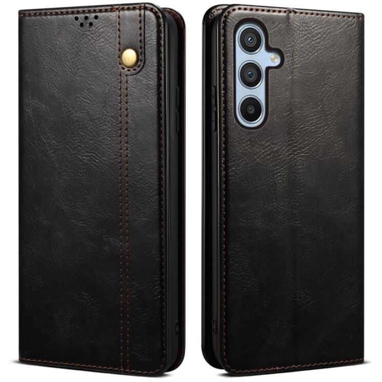 Защитный чехол UniCase Leather Wallet для Samsung Galaxy A05s (A057) - Black: фото 1 из 6