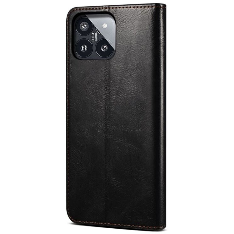 Защитный чехол UniCase Leather Wallet для Xiaomi 14 Pro - Black: фото 6 из 7