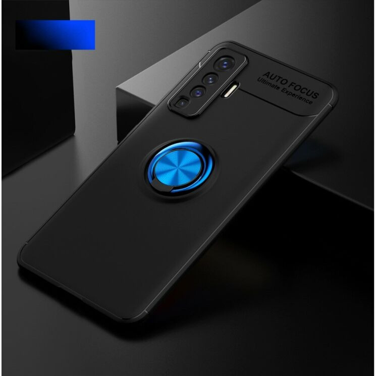 Чехол с магнитным кольцом UniCase Magnetic Ring для VIVO X50 - Black / Blue: фото 2 из 16