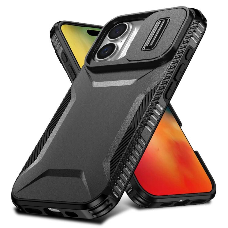 Защитный чехол UniCase Shuttle Guard для Apple iPhone 16 - Black: фото 2 из 7