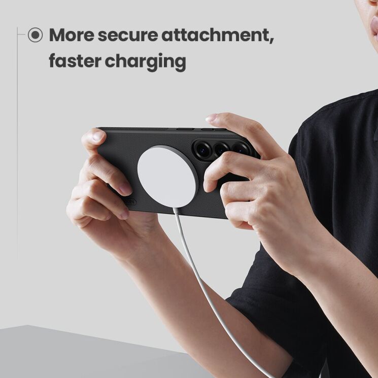 Захисний (PC+TPU) чохол NILLKIN Frosted Shield Pro Magnetic для Samsung Galaxy S26 Plus - Black: фото 15 з 21