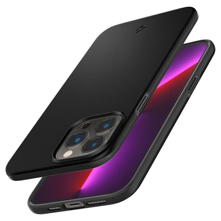 Защитный чехол Spigen (SGP) Thin Fit для Apple iPhone 13 Pro Max (ACS03191) - Black: фото 2 из 14