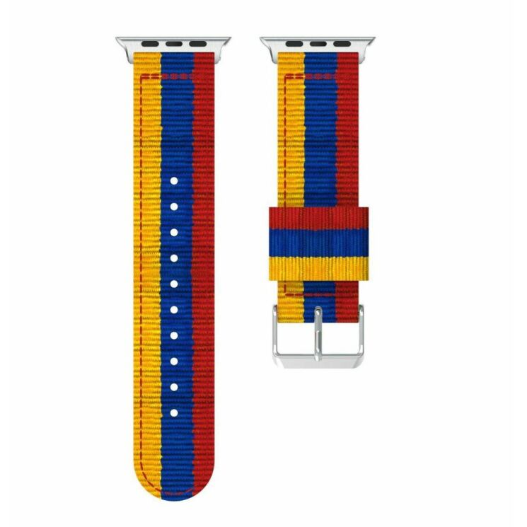 Ремінець UniCase Nylon для Apple Watch 46 / 45 / 44 / SE 44 / 42 (Series 1-3) / Ultra / Ultra 2 / Ultra 3 - Yellow / Blue / Red (251303D) Ремінець UniCase Nylon для Apple Watch 46 / 45 / 44 / SE 44 / 42 (Series 1-3) / Ultra / Ultra 2 / Ultra 3 - Yellow / Blue / Red: фото 4 з 4