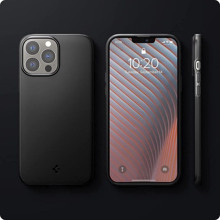 Защитный чехол Spigen (SGP) Thin Fit для Apple iPhone 13 Pro Max (ACS03191) - Black: фото 9 из 14