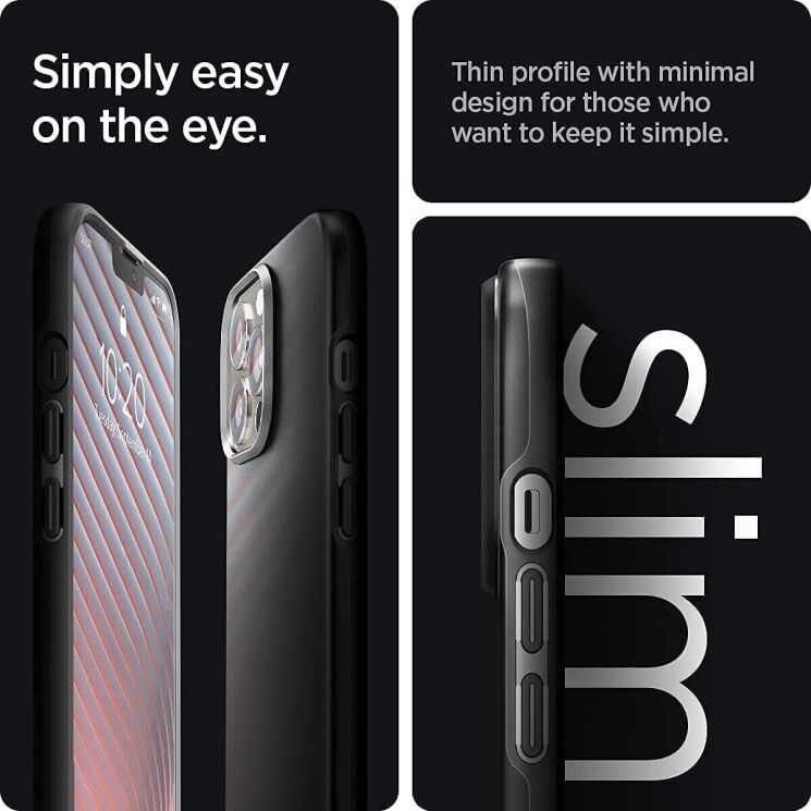 Защитный чехол Spigen (SGP) Thin Fit для Apple iPhone 13 Pro Max (ACS03191) - Black: фото 12 из 14