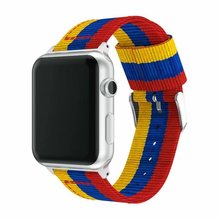 Ремінець UniCase Nylon для Apple Watch 46 / 45 / 44 / SE 44 / 42 (Series 1-3) / Ultra / Ultra 2 / Ultra 3 - Yellow / Blue / Red (251303D) Ремінець UniCase Nylon для Apple Watch 46 / 45 / 44 / SE 44 / 42 (Series 1-3) / Ultra / Ultra 2 / Ultra 3 - Yellow / Blue / Red: фото 2 з 4