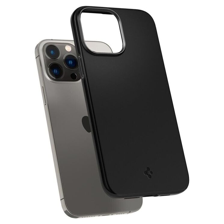 Защитный чехол Spigen (SGP) Thin Fit для Apple iPhone 13 Pro Max (ACS03191) - Black: фото 3 из 14