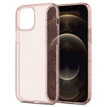 Защитный чехол Spigen (SGP) Liquid Crystal Glitter для Apple iPhone 12 / iPhone 12 Pro - Rose Quartz: фото 1 из 17