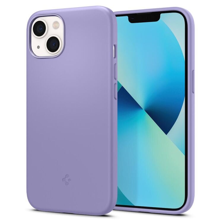 Защитная накладка Spigen (SGP) Silicone Fit для Apple iPhone 13 - Iris Purple: фото 1 из 19