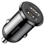 Автомобільний зарядний пристрій Baseus Grain Pro (2USB, 4.8A) CCALLP-01 — Black (923205B)