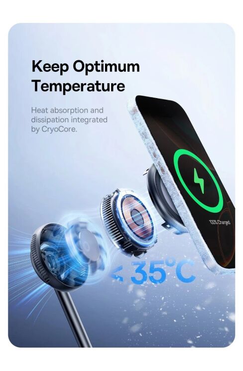 Беспроводное зарядное устройство Baseus EnerFill FS41 3 in 1 22.5W (P10281904123-01) - Black: фото 8 из 20