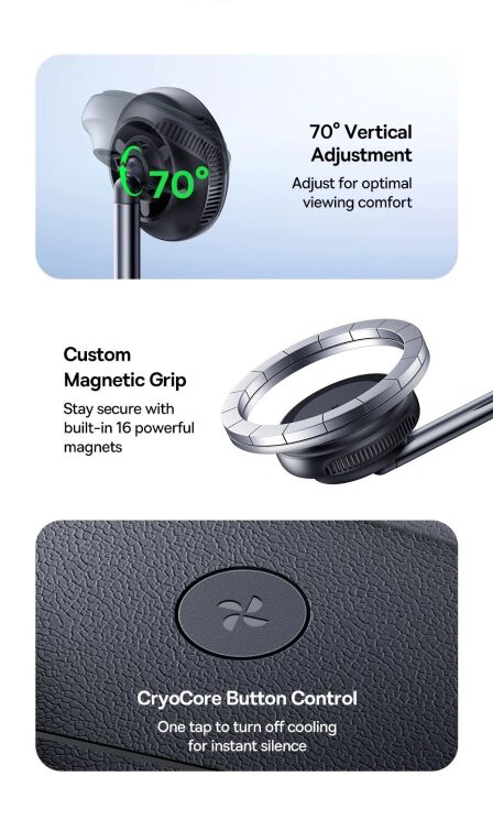 Беспроводное зарядное устройство Baseus EnerFill FS41 3 in 1 22.5W (P10281904123-01) - Black: фото 7 из 20