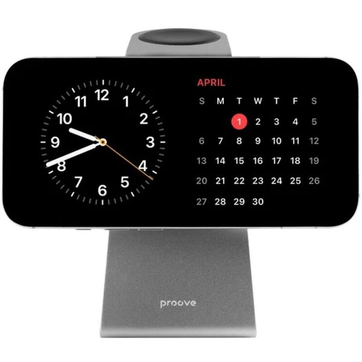 Беспроводное зарядное устройство Proove Omni Power 3 in 1 - Gray: фото 2 из 6