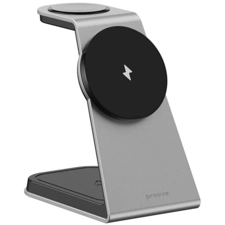 Беспроводное зарядное устройство Proove Omni Power 3 in 1 - Gray: фото 4 из 6
