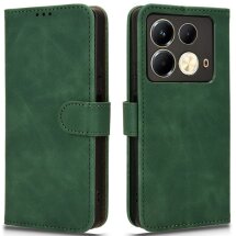 Чехол Deexe Classic Wallet для Infinix Note 40 - Green: фото 1 из 6