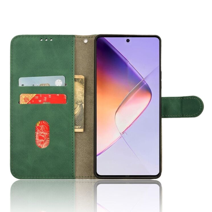 Чехол Deexe Classic Wallet для Infinix Note 40 - Green: фото 2 из 6
