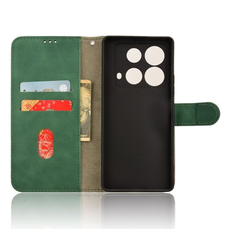 Чехол Deexe Classic Wallet для Infinix Note 40 - Green: фото 4 из 6