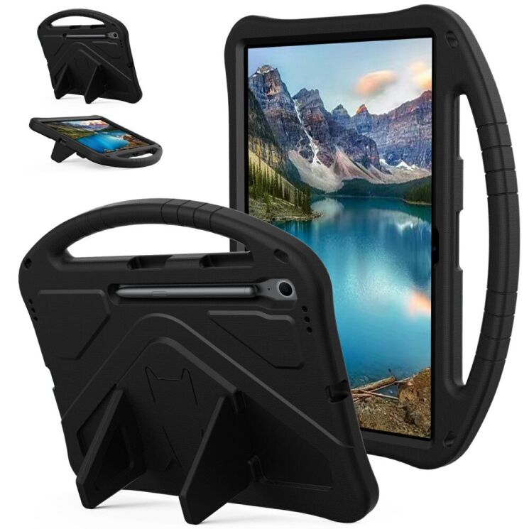 Чехол Deexe KickStand Cover для Samsung Galaxy Tab S10 FE Plus - Black: фото 1 из 7