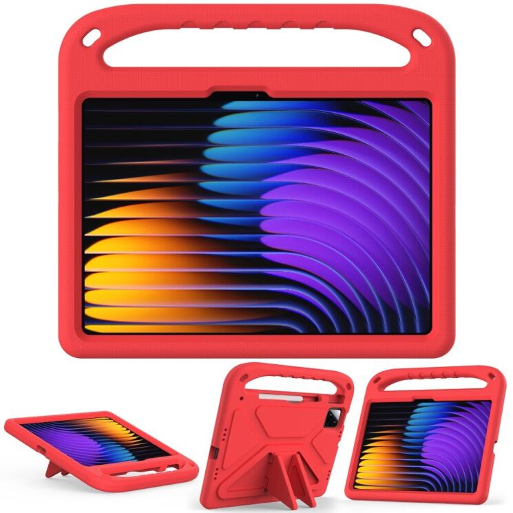 Чохол Deexe KickStand Cover для Xiaomi Pad 7 / 7 Pro - Red: фото 2 з 7