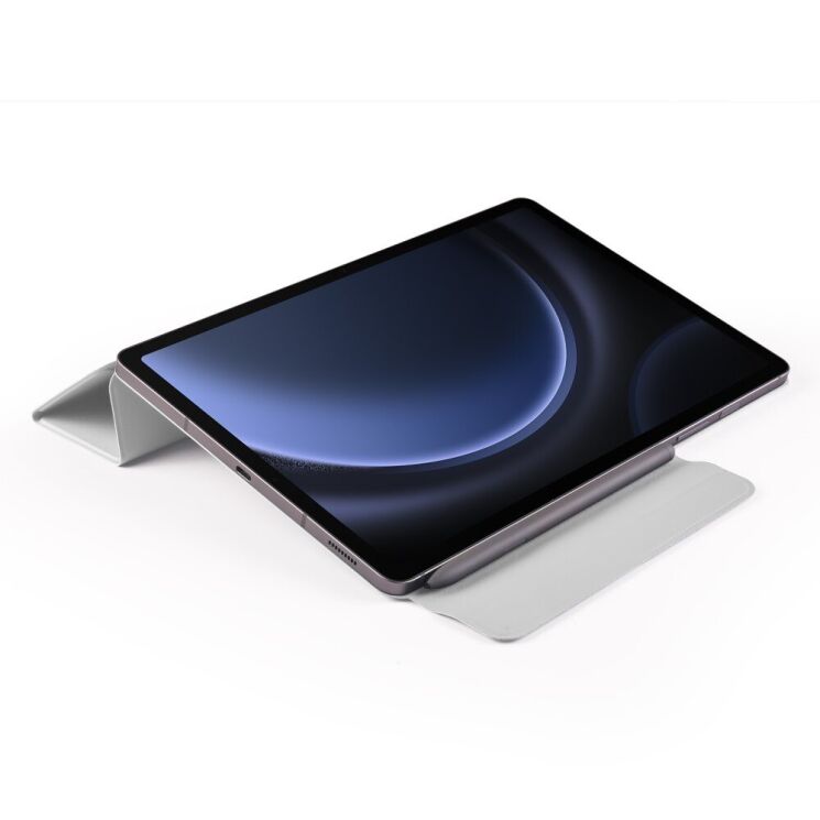 Чeхол Deexe Origami Series для Samsung Galaxy Tab S9 / S9 FE / S10 FE (X710/716/510/516/520/526) - Grey: фото 5 из 12