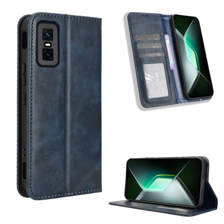 Чехол Deexe Retro Style для Infinix GT 30 Pro - Blue: фото 2 из 17