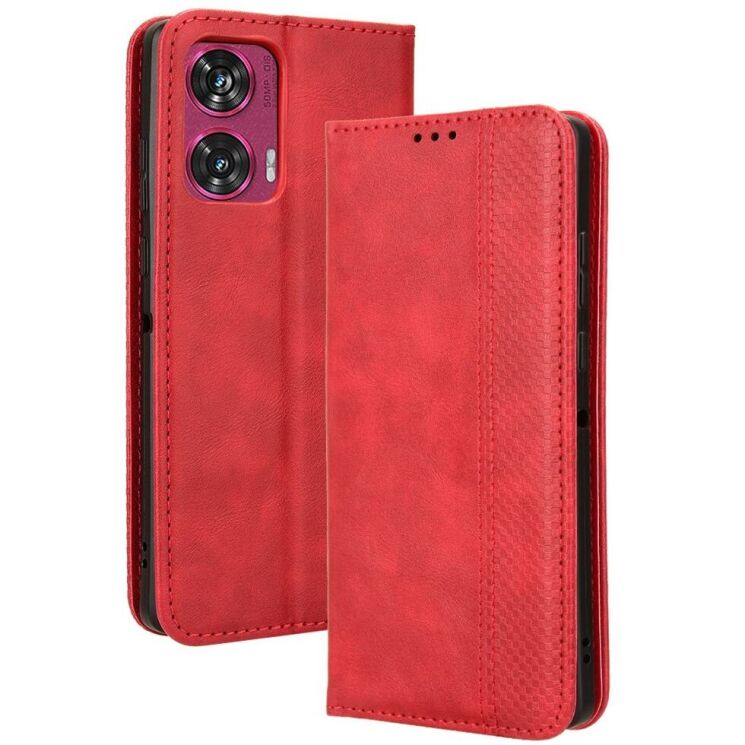 Чехол Deexe Retro Style для Motorola Edge 50 Fusion - Red: фото 1 из 7