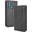 Чехол Deexe Retro Style для Motorola Moto G60 - Black (286206B)