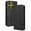 Чехол Deexe Retro Style для Motorola Moto G86 - Black (383322B)