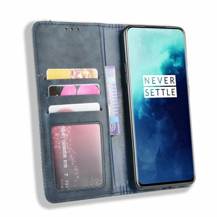 Чохол Deexe Retro Style для OnePlus 7T Pro - Blue: фото 6 з 14